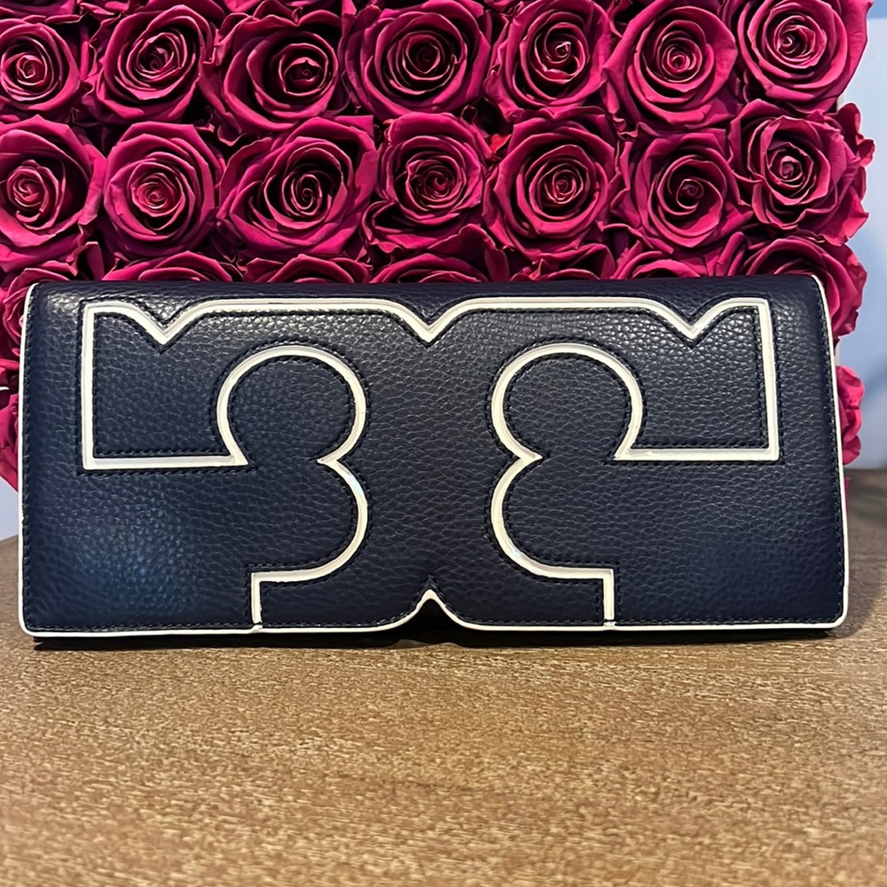 Tory Burch Navy Clutch